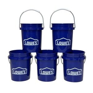 5x Lowe's Mini Bucket 0.5 Quarter Lot Paint Bucket‎